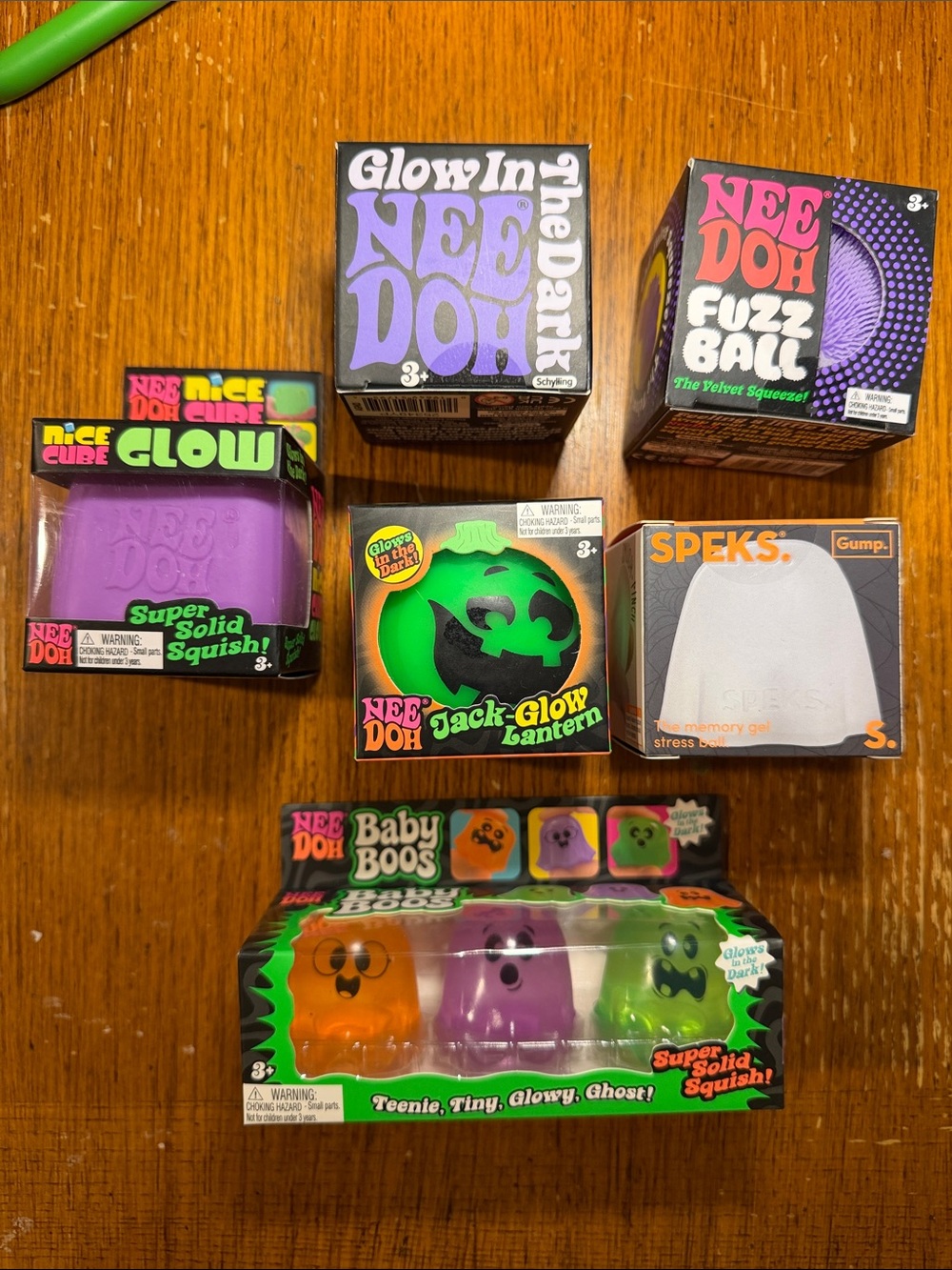 Halloween 🧡☠️🎃🖤Glow Jack-O-Glow & Baby Boos Nee Doh Bundle